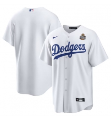 Men's Los Angeles Dodgers Blank White 2024 World Series Cool Base Stitched Baseball Jersey