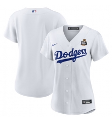 Women's Los Angeles Dodgers Blank White 2024 World Series Cool Base Stitched Baseball Jersey(Run Small)