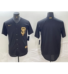 Men's San Francisco Giants Blank Black Cool Base Stitched Baseball Jersey