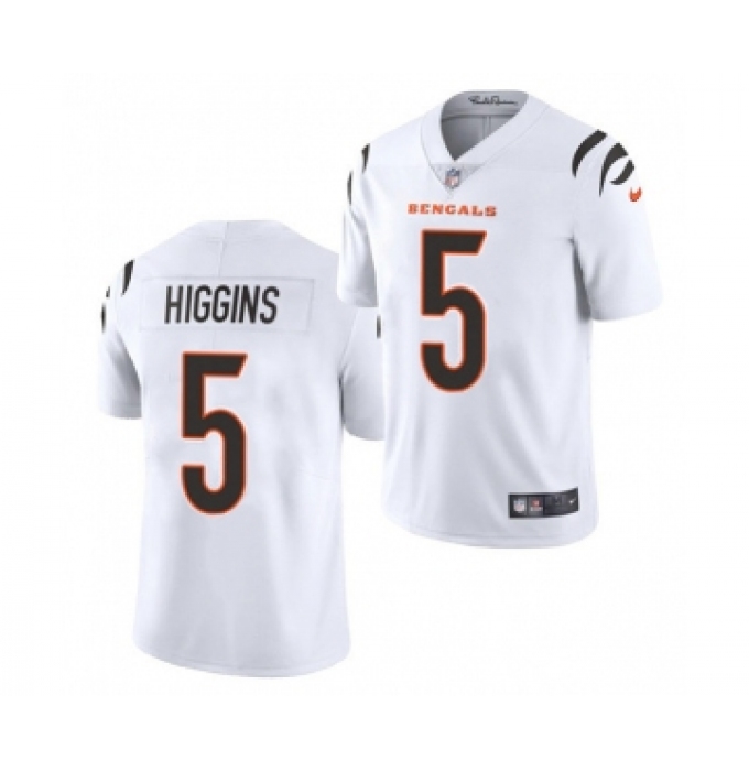 Men's Cincinnati Bengals #5 Tee Higgins White Vapor Untouchable Limited Stitched Jersey