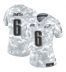 Women's Philadelphia Eagles #6 DeVonta Smith 2024 F.U.S.E Arctic Camo Salute To Service Limited Stitched Jersey(Run Small)