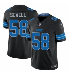 Youth Detroit Lions #58 Penei Sewell Black 2024 F U S E Alternate Vapor Limited Stitched Jersey