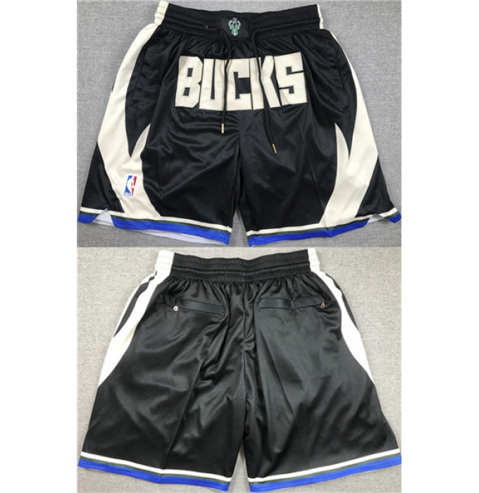 Men's Milwaukee Bucks Black Shorts