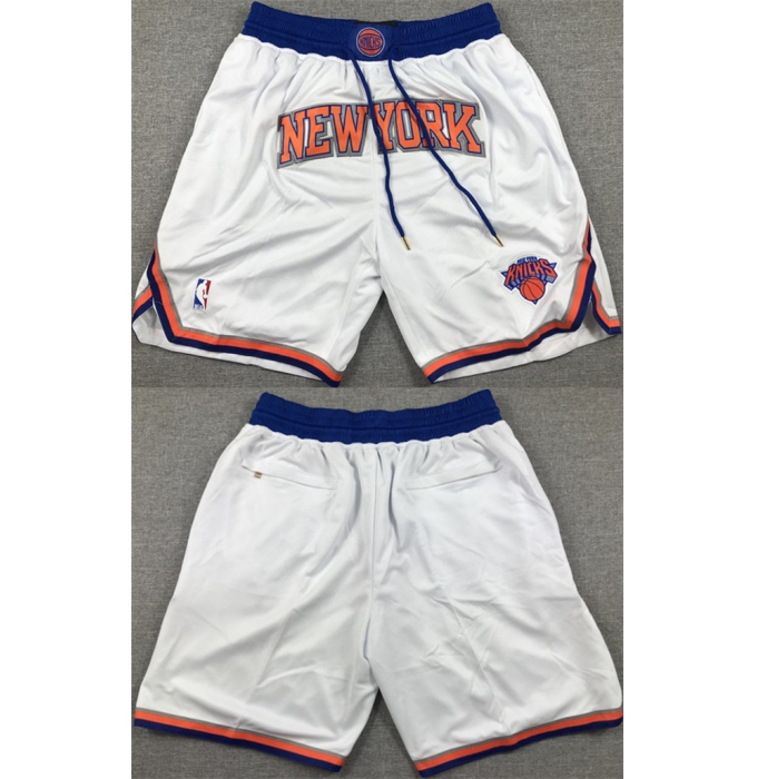 Men's New Yok Knicks White Shorts