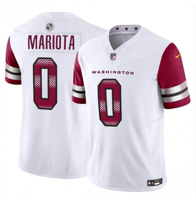 Men's Washington Commanders #0 Marcus Mariota White 2023 F.U.S.E. Vapor Limited Football Stitched Jersey