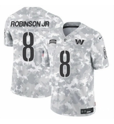 Men's Washington Commanders #8 Brian Robinson Jr 2024 F U S E Arctic Camo Salute To Service Limited Stitched Football Jersey