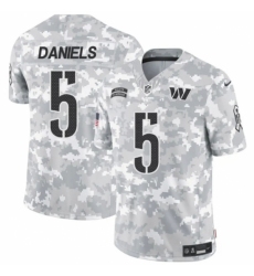 Youth Washington Commanders #5 Jayden Daniels 2024 F U S E Arctic Camo Salute To Service Limited Stitched Football Jersey