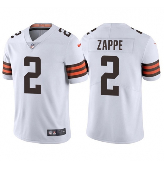 Men's Cleveland Browns #2 Bailey Zappe White Vapor Limited Stitched Football Jersey