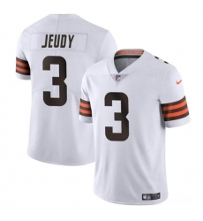 Men's Cleveland Browns #3 Jerry Jeudy White Vapor Limited Football Stitched Jersey