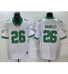 Men's Philadelphia Eagles #26 Saquon Barkley White 2023 F.U.S.E. Vapor Untouchable Throwback Football Stitched Jersey