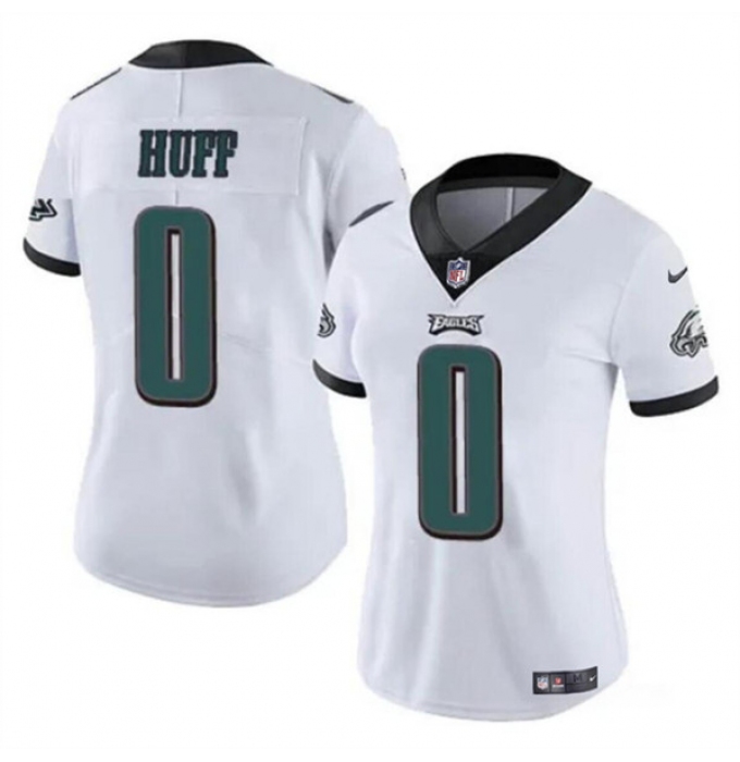 Women's Philadelphia Eagles #0 Bryce Huff White Vapor Untouchable Limited Football Stitched Jersey(Run Small)