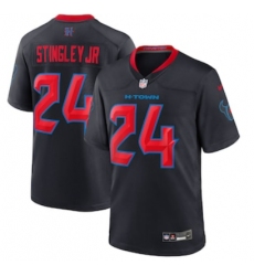 Men's Houston Texans #24 Derek Stingley Jr. Nike Navy 2nd Alternate Game Jersey