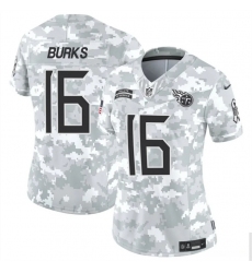 Women's Tennessee Titans #16 Treylon Burks 2024 F.U.S.E Arctic Camo Salute To Service Limited Stitched Football Jersey(Run Small)