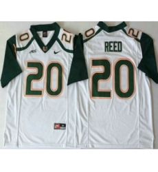 Men's Miami Hurricanes #20 Ed Reed White Stitched NCAA Nike College Football Jersey