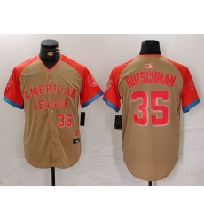 Men's Baltimore Orioles #35 Adley Rutschman Number Cream 2024 All Star Limited Stitched Jersey