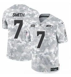 Men's Seattle Seahawks #7 Geno Smith 2024 F U S E Arctic Camo Salute To Service Limited Stitched Football Jersey