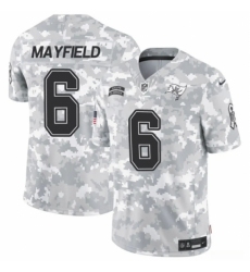 Youth Tampa Bay Buccaneers #6 Baker Mayfield 2024 F U S E Arctic Camo Salute To Service Limited Stitched Football Jersey