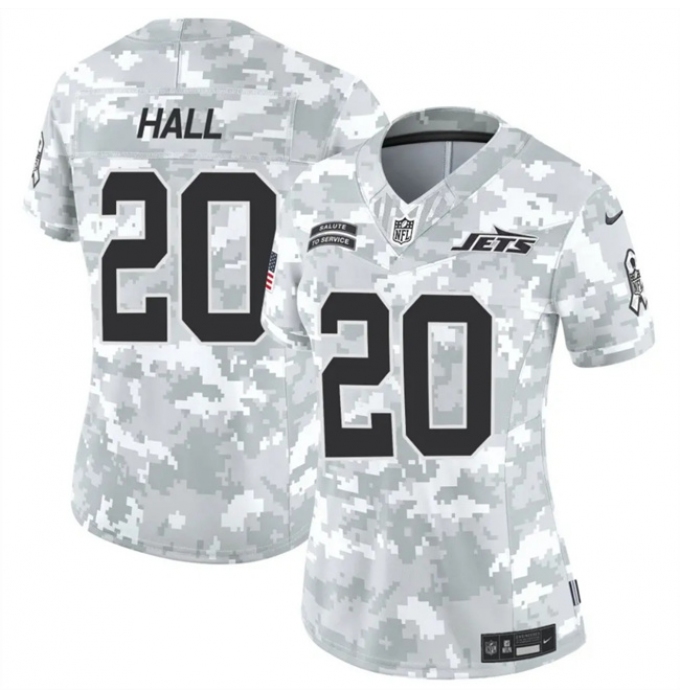 Women's New York Jets #20 Breece Hall 2024 F.U.S.E Arctic Camo Salute To Service Limited Stitched Jersey(Run Small)