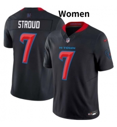 Women Houston Texans #7 C.J. Stroud Navy 2024 2nd Alternate F.U.S.E Vapor Stitched Jersey