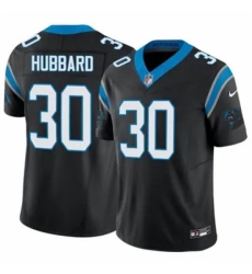 Youth Carolina Panthers #30 Chuba Hubbard Black F U S E Stitched NFL Jersey