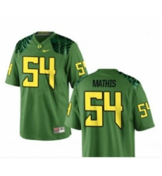 Men's Oregon Ducks #54 Dru Mathis Limited Alumni Player Green Jersey