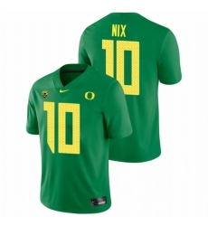 Men's Oregon Ducks Justin Herbert #10 Bo Nix Green Game Football Jersey