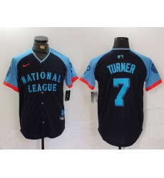 Men's Philadelphia Phillies #7 Trea Turner Navy 2024 All Star Limited Stitched Jersey