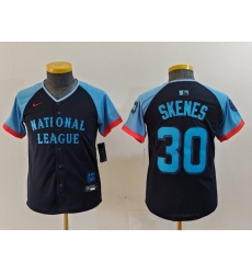 Youth Pittsburgh Pirates #30 Paul Skenes Navy 2024 All Star Limited Stitched Jersey