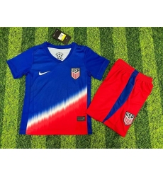 Women's American Team Custom 2024-25 Royal Away Soccer Jersey Suit