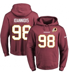 NFL Men's Nike Washington Redskins #98 Matthew Ioannidis Burgundy Red Name & Number Pullover Hoodie