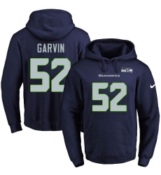 NFL Men's Nike Seattle Seahawks #52 Terence Garvin Navy Blue Name & Number Pullover Hoodie