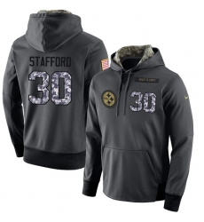 NFL Men's Nike Pittsburgh Steelers #30 Daimion Stafford Stitched Black Anthracite Salute to Service Player Performance Hoodie