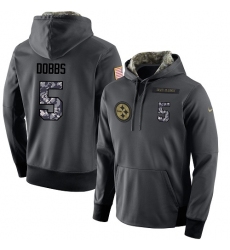 NFL Men's Nike Pittsburgh Steelers #5 Joshua Dobbs Stitched Black Anthracite Salute to Service Player Performance Hoodie