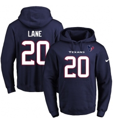 NFL Men's Nike Houston Texans #20 Jeremy Lane Navy Blue Name & Number Pullover Hoodie