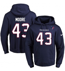 NFL Men's Nike Houston Texans #43 Corey Moore Navy Blue Name & Number Pullover Hoodie