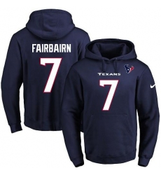 NFL Men's Nike Houston Texans #7 Ka'imi Fairbairn Navy Blue Name & Number Pullover Hoodie