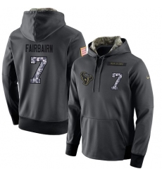 NFL Men's Nike Houston Texans #7 Ka'imi Fairbairn Stitched Black Anthracite Salute to Service Player Performance Hoodie