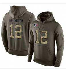 NFL Nike Houston Texans #12 Bruce Ellington Green Salute To Service Men's Pullover Hoodie