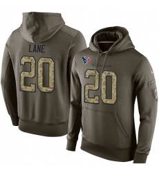 NFL Nike Houston Texans #20 Jeremy Lane Green Salute To Service Men's Pullover Hoodie