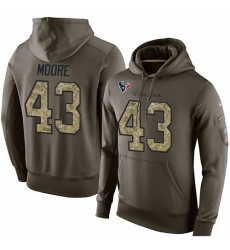 NFL Nike Houston Texans #43 Corey Moore Green Salute To Service Men's Pullover Hoodie