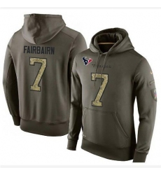 NFL Nike Houston Texans #7 Ka'imi Fairbairn Green Salute To Service Men's Pullover Hoodie