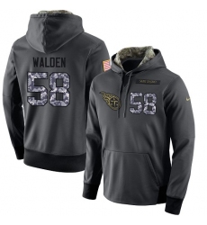 NFL Men's Nike Tennessee Titans #58 Erik Walden Stitched Black Anthracite Salute to Service Player Performance Hoodie