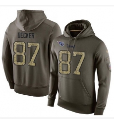 NFL Nike Tennessee Titans #87 Eric Decker Green Salute To Service Men's Pullover Hoodie