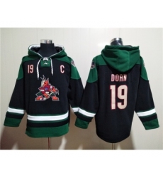 Men's Arizona Coyotes #19 Shane Doan Black Green Ageless Must-Have Lace-Up Pullover Hoodie