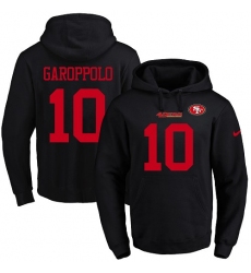 NFL Men's Nike San Francisco 49ers #10 Jimmy Garoppolo Black Name & Number Pullover Hoodie