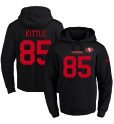 NFL Men's Nike San Francisco 49ers #85 George Kittle Black Name & Number Pullover Hoodie