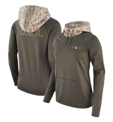 NFL Women's San Francisco 49ers Nike Olive Salute to Service Performance Pullover Hoodie