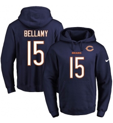 NFL Men's Nike Chicago Bears #15 Josh Bellamy Navy Blue Name & Number Pullover Hoodie