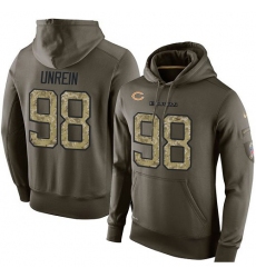 NFL Nike Chicago Bears #98 Mitch Unrein Green Salute To Service Men's Pullover Hoodie