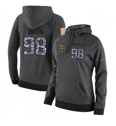 NFL Women's Nike Chicago Bears #98 Mitch Unrein Stitched Black Anthracite Salute to Service Player Performance Hoodie